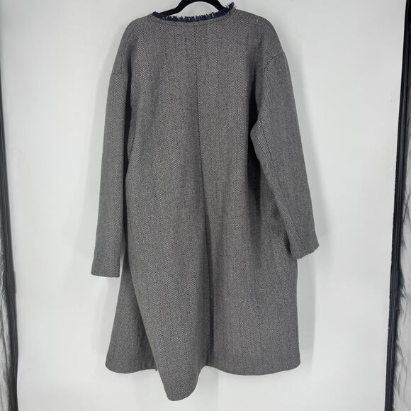 Madewell Fringed Herringbone Robe Coat - Picture 6 of 6